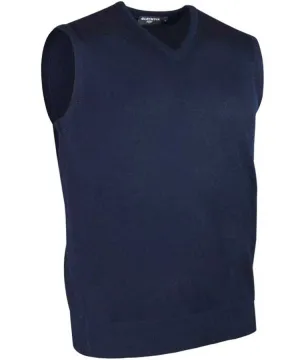 40% OFF - GLENMUIR Rankin Mens Slipover - Fine Merino Wool - Navy - Size: MEDIUM & XL