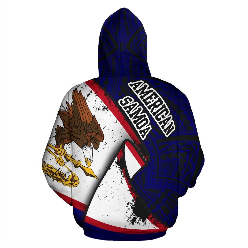 American Samoa Special Grunge Flag Pullover Hoodie A7