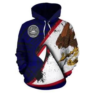 American Samoa Special Grunge Flag Pullover Hoodie A7