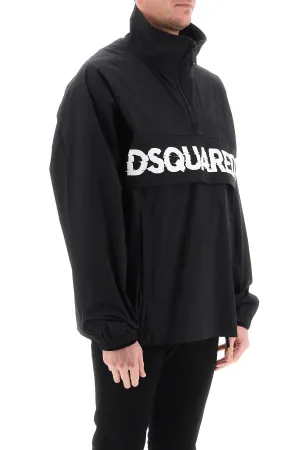 anorak with logo print