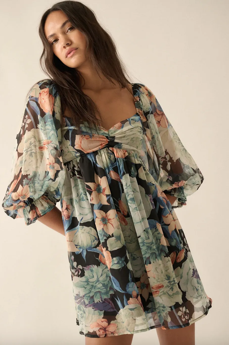 ari floral babydoll dress