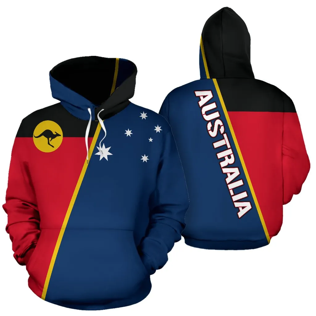 Australia All Over Hoodie - Kangaroo Flag - BN04