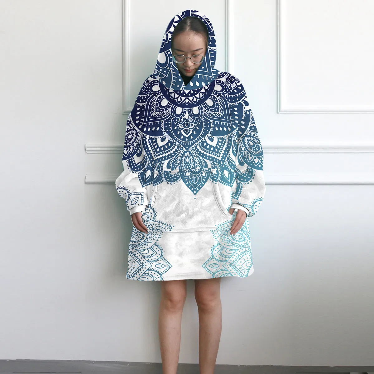 Bohemian Beach Wearable Blanket Hoodie