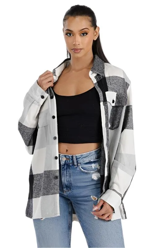 Boyfriend Oversized Soft Flannel Shacket