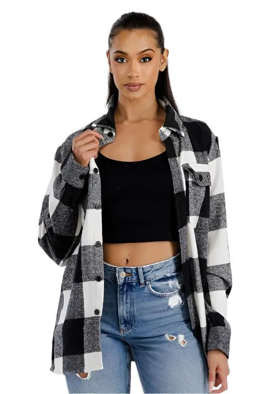 Boyfriend Oversized Soft Flannel Shacket