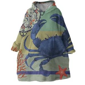 Crab Passion Wearable Blanket Hoodie