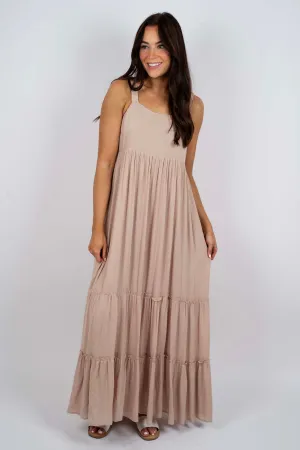 Dreaming Of Love Maxi Dress (Latte)