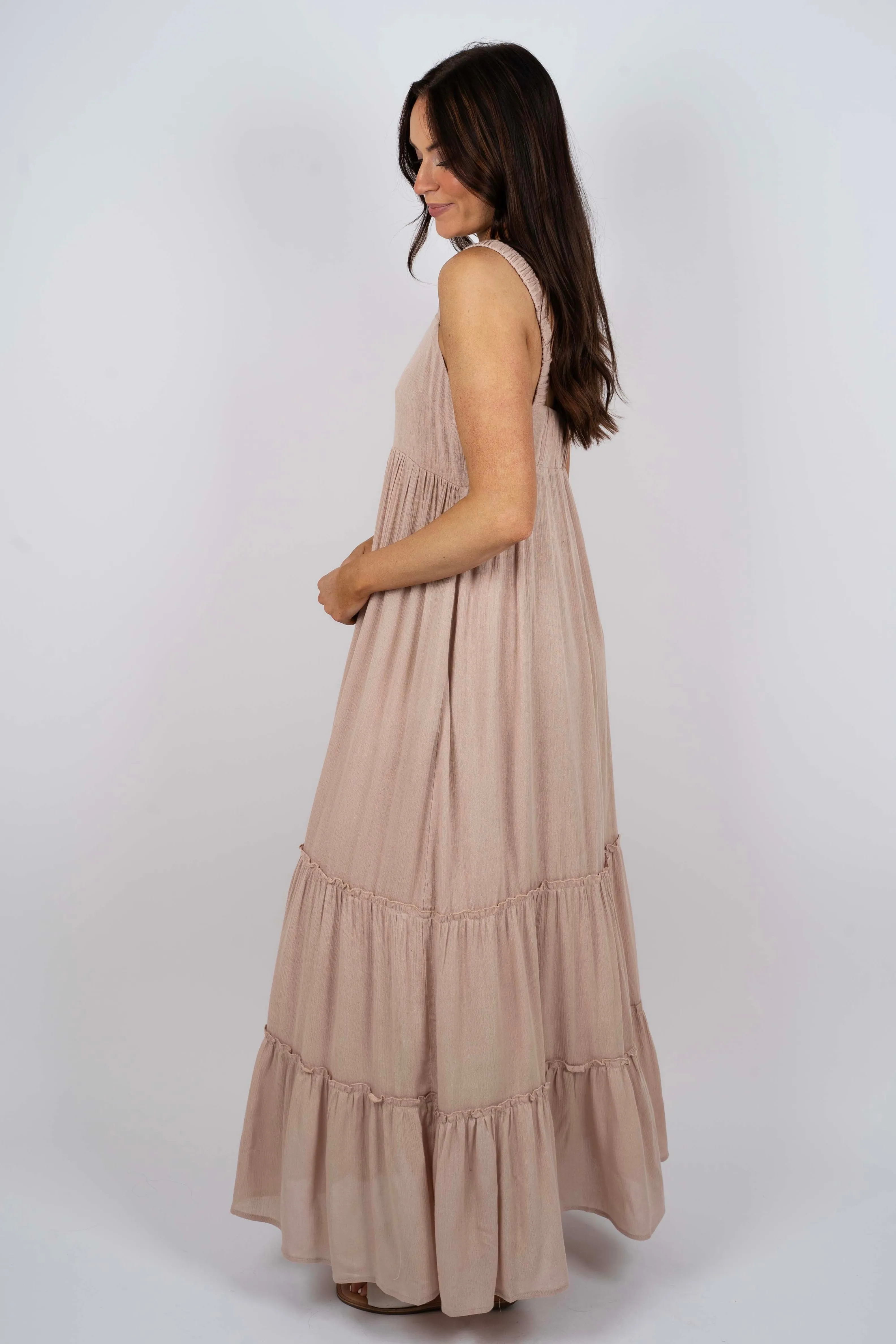 Dreaming Of Love Maxi Dress (Latte)