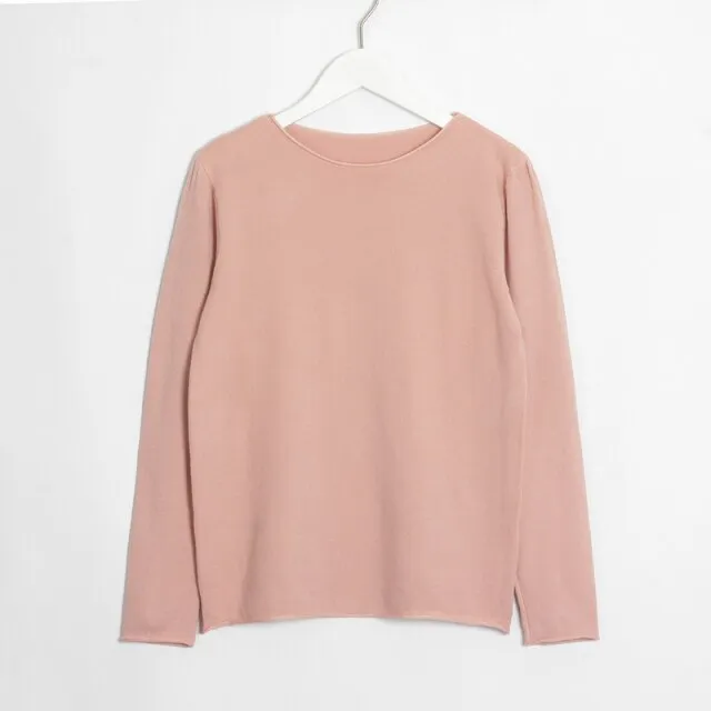 FashionSierra - Women Long Sleeve Soft Knitted T-Shirts