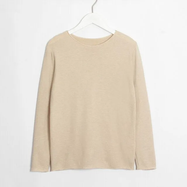 FashionSierra - Women Long Sleeve Soft Knitted T-Shirts