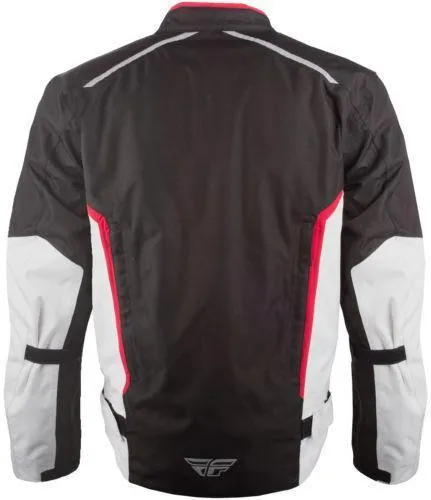 Fly Racing Baseline Men's Black/White/Red Textile Jacket