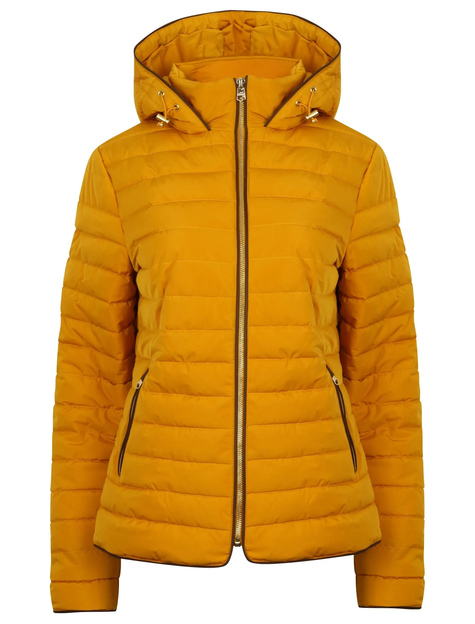 Ginger Quilted Hooded Jacket in Old Gold - Tokyo Laundry