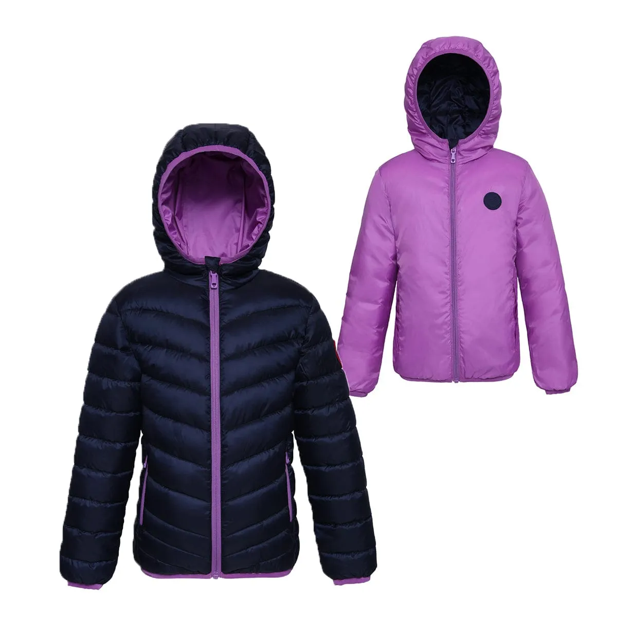 Girls' Reversible Lightweight Puffer Jacket