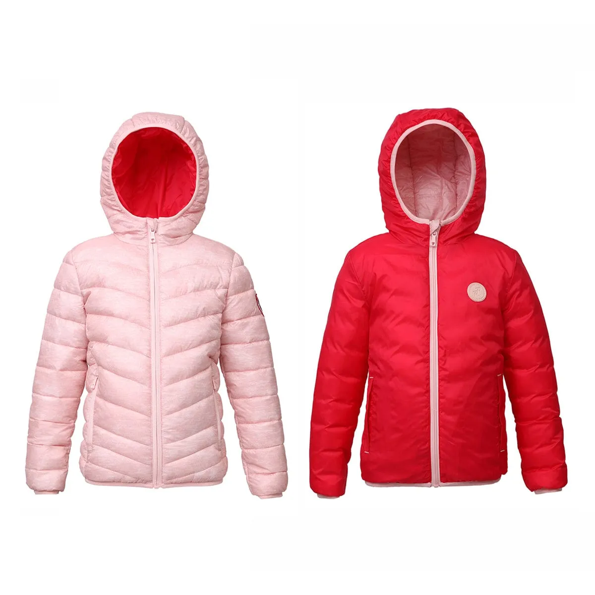 Girls' Reversible Lightweight Puffer Jacket