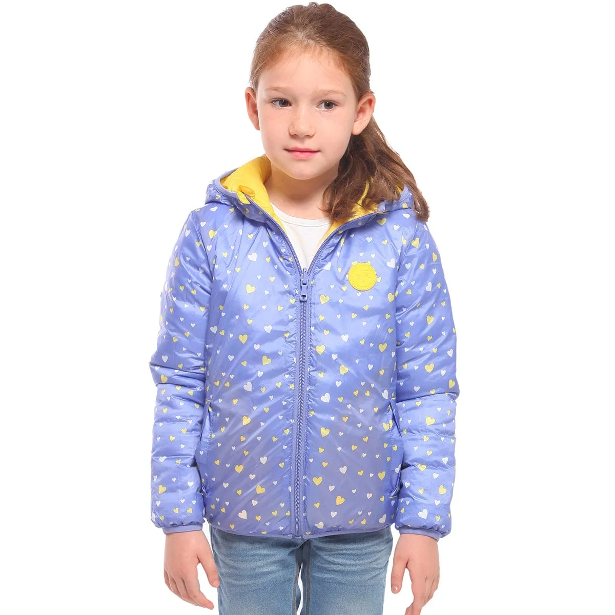 Girls' Reversible Lightweight Puffer Jacket