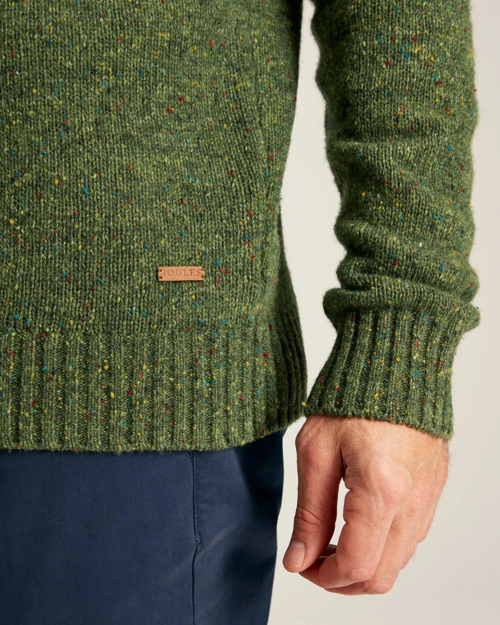 Glenbay Green Crew Neck Knitted Jumper