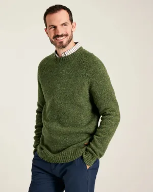 Glenbay Green Crew Neck Knitted Jumper