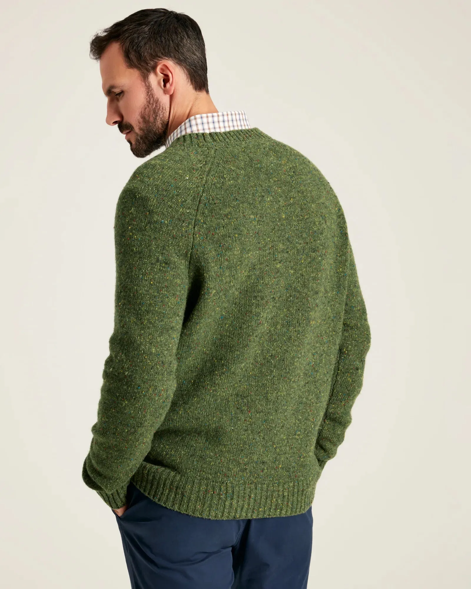 Glenbay Green Crew Neck Knitted Jumper