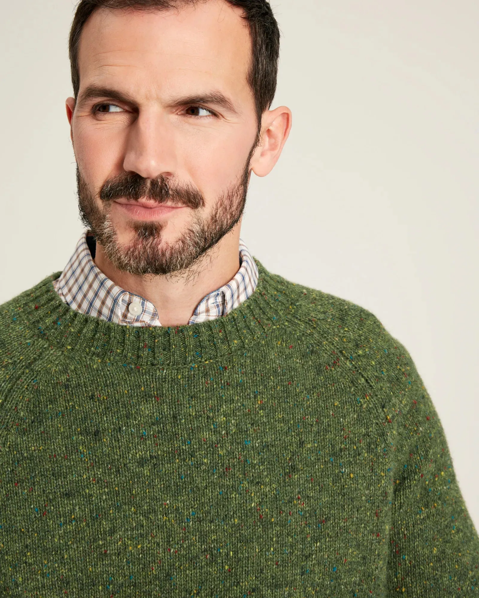 Glenbay Green Crew Neck Knitted Jumper