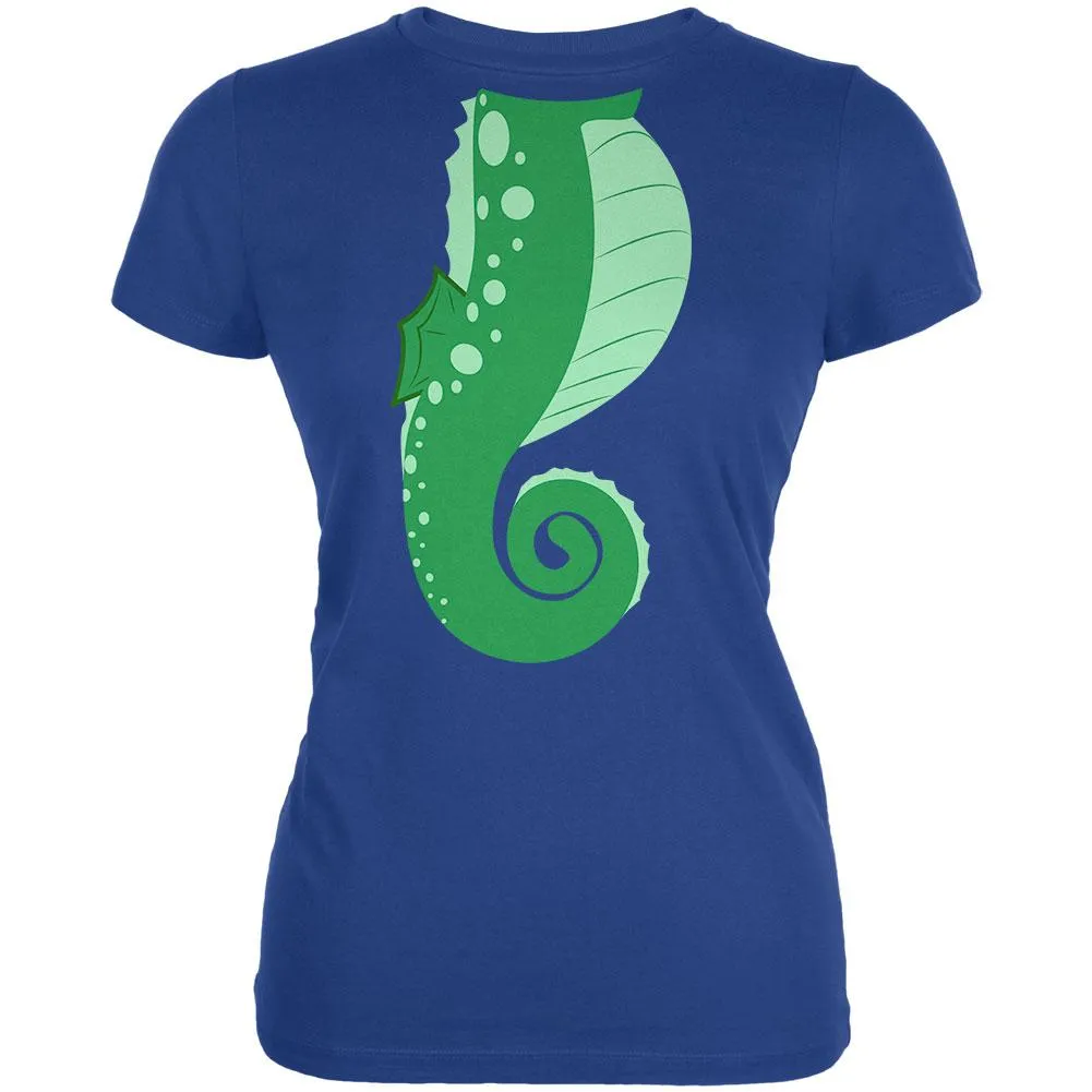 Halloween Seahorse Costume Green Juniors Soft T Shirt