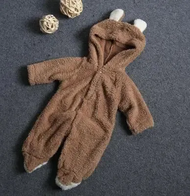 Little Gigglers World Cute Baby Winter Fleece Romper