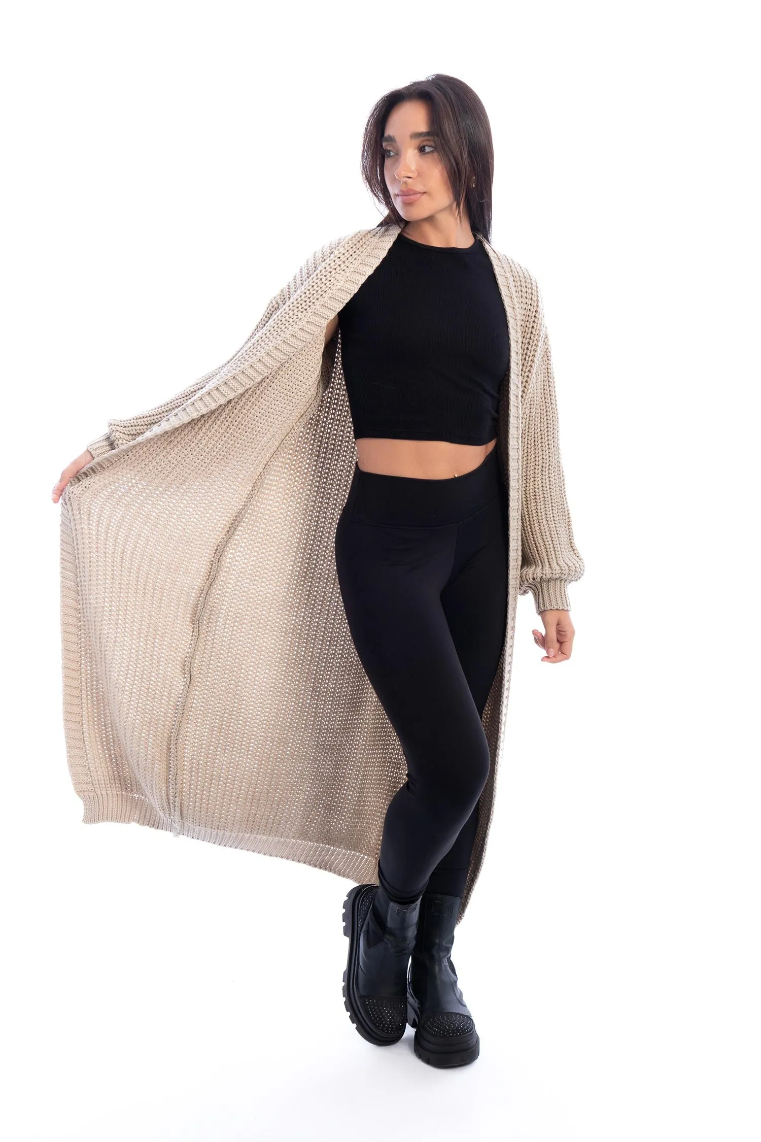 Long Knitted Cardigan - Mitcha Label