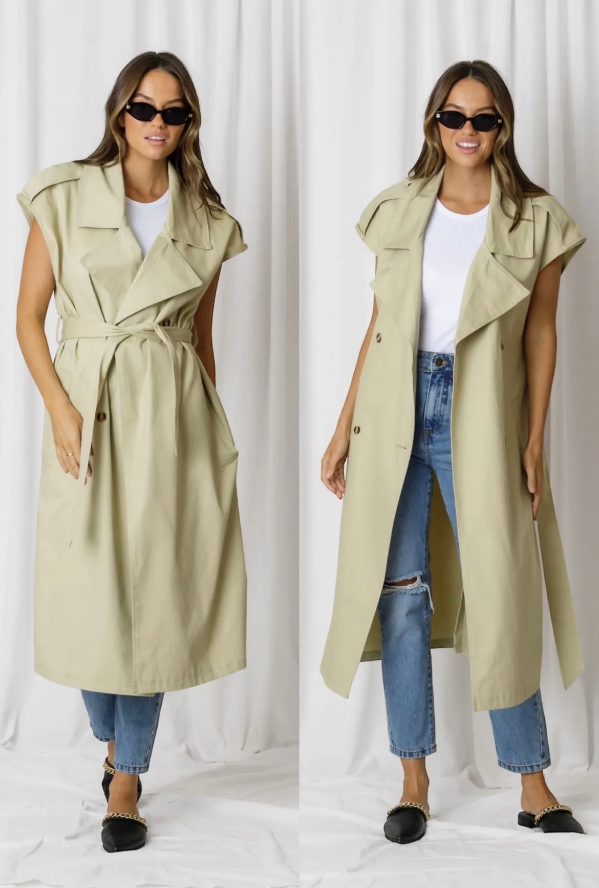 Milan Sleeveless Trench