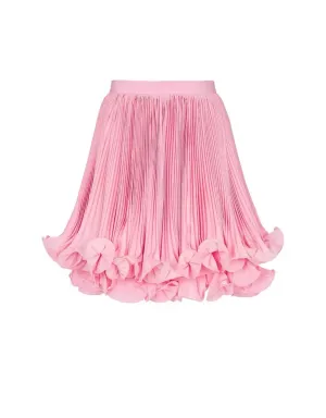 Pink Flowy Short Jersey Skirt