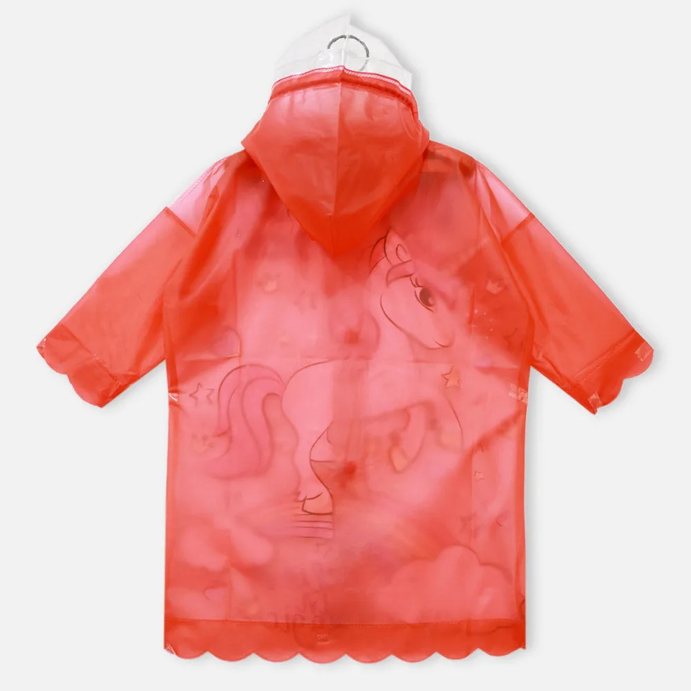 Rainbow Unicorn Theme Hooded Raincoat