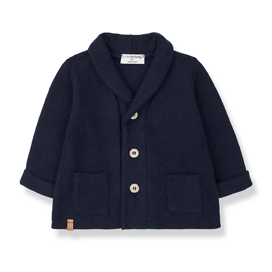 Soft-Fleece Cardigan "Wolfgang", navy 3J (98)