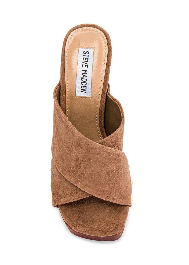 Steve Madden Emiko Clog Sandal-Taupe Suede