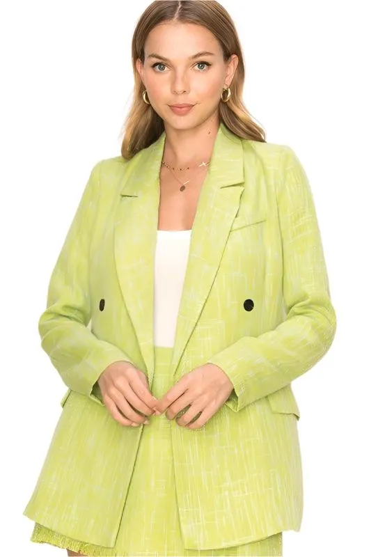 Sugarplum Long-Sleeve Double-Breasted Blazer