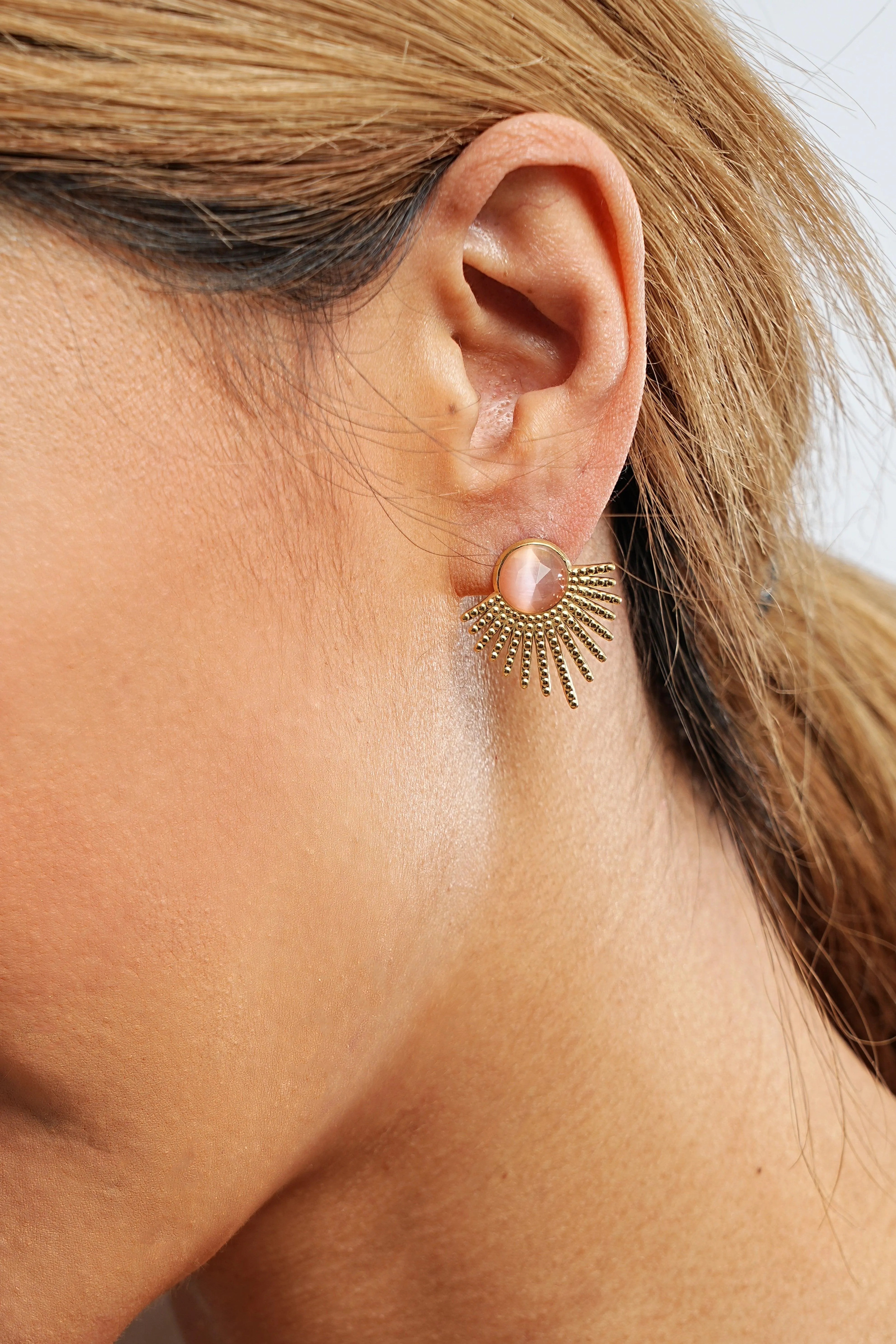 Sunburst Rhodonite Earrings