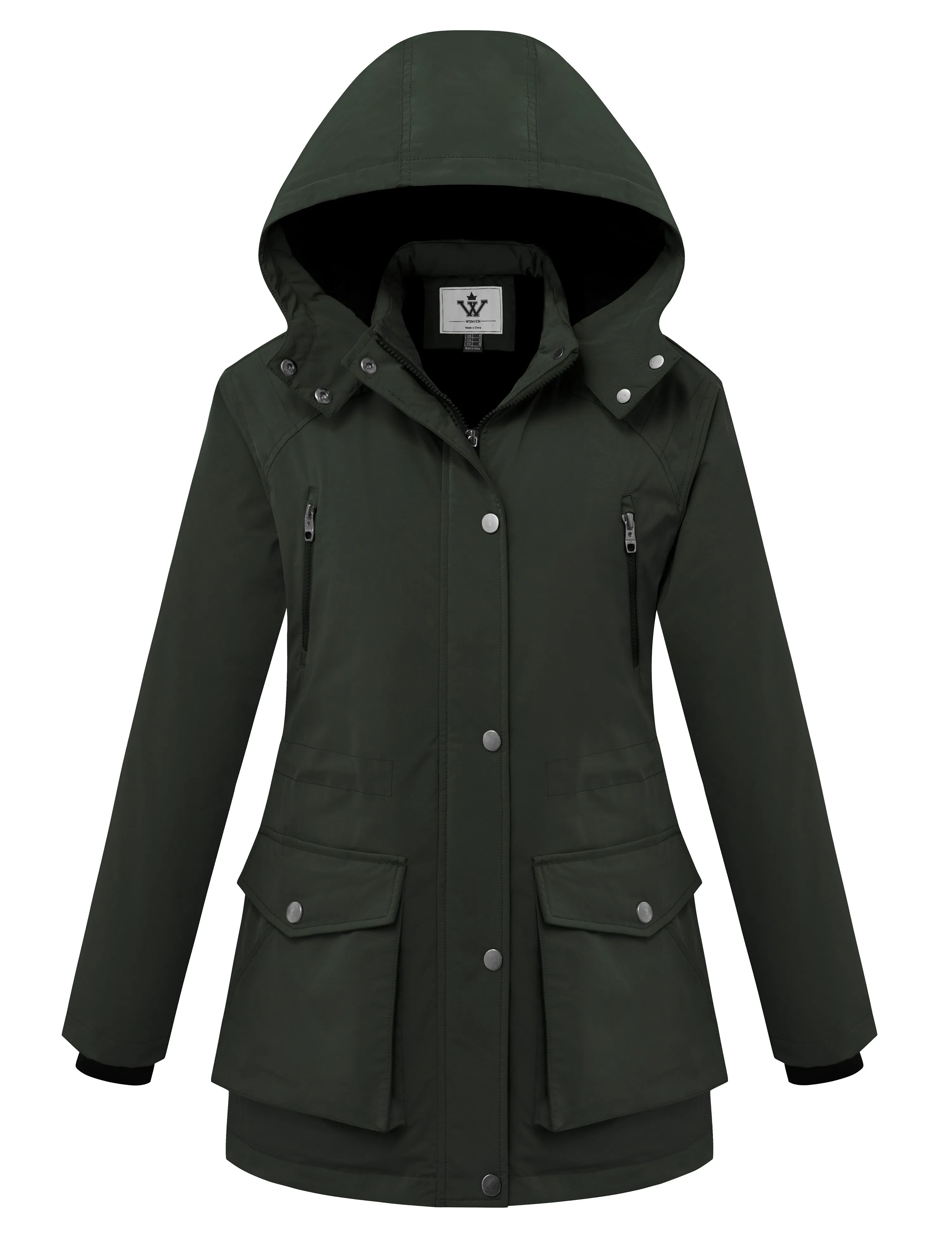 Women's Waterproof Winter Coats Warm Thicken Puffer Jackets with Detachable Hood